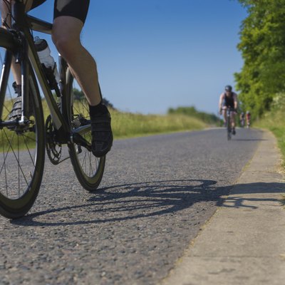 Triathlete bicycle race