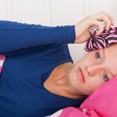Teen girl with headache