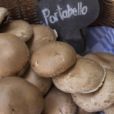 Portabello in a basket