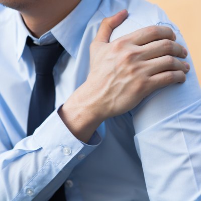 Man having shoulder pain problem