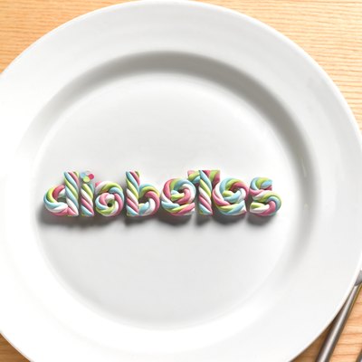 Diabetes sweet on plate