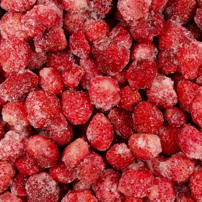 many frozen strawberry
