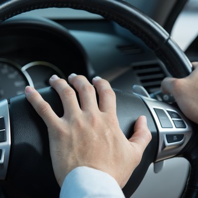 Photo of driver honking in traffic