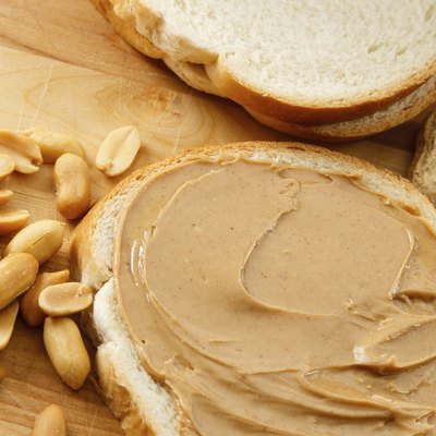 Peanut Butter on Bread with Peanuts