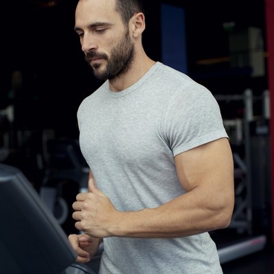 Running at the fitness club - Stock Image