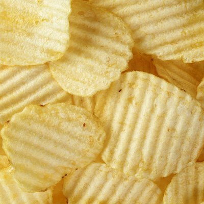 rippled organic potato chips with salt