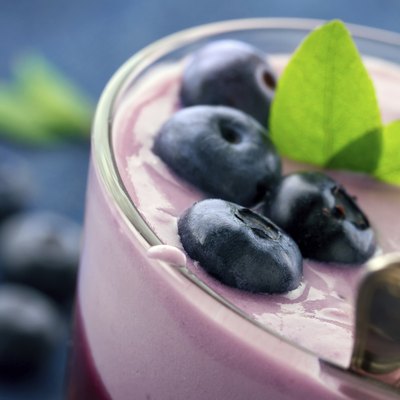Healthy yogurt with berries