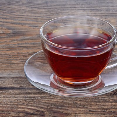 Cup of tea on wooden background