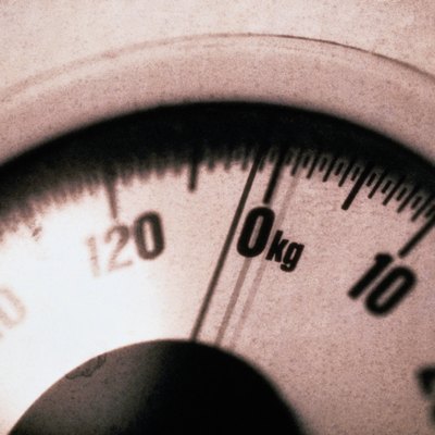 Close-up of a Metric Bathroom Scale