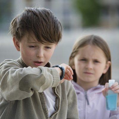 Children Flu Sneeze Elbow Sick