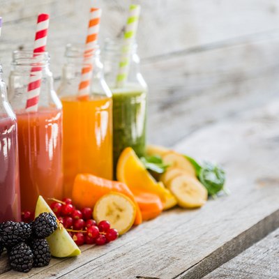 Selection of colorful smoothies