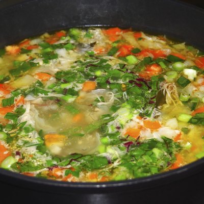 Cooking of vegetable soup
