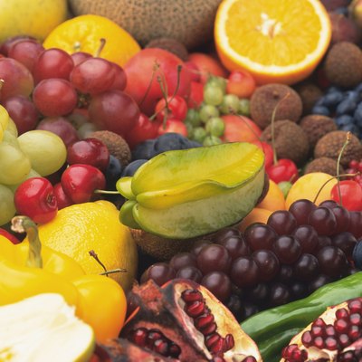 Variety types of fruits, Full Frame, High angle view