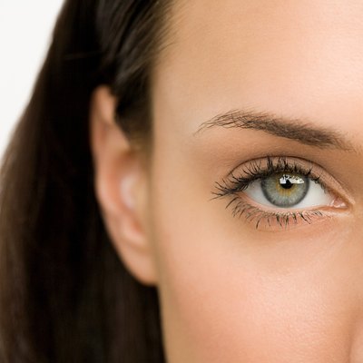 Close up of a young womans eye