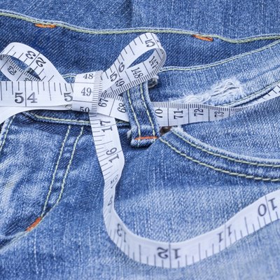 Jeans and measuring tape