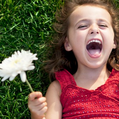 Close-up of a smiling little girl