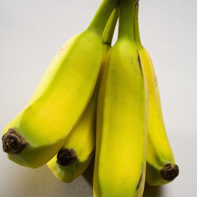 Studio shot of a bunch of bananas.