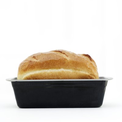 close-up of a loaf of freshly baked bread