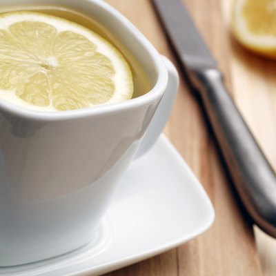 cold and flu remedy, cup of hot lemon & honey drink