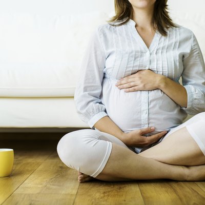 Pregnant woman relaxing