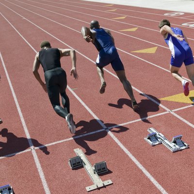 Athletes competing