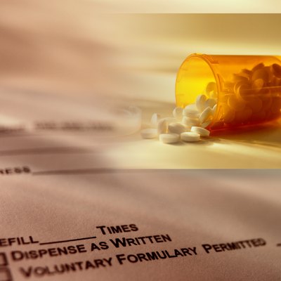 Prescription, Medicine Bottle and Tablets