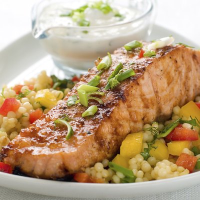 grilled salmon with couscous