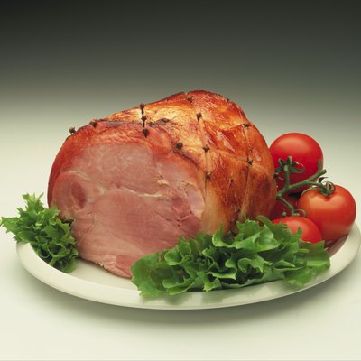 a sliced ham joint