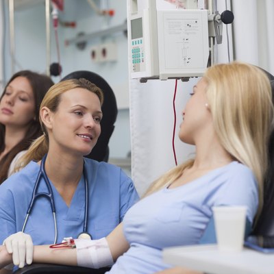 Nurse talking to a patient