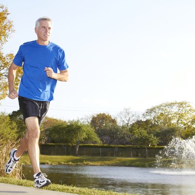 Mature Man Jogging