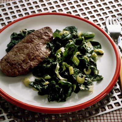 Veal Liver with Spinach