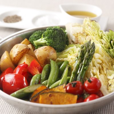 Variety of Japanese style vegetables