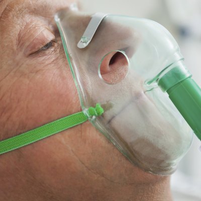 Man wearing oxygen mask