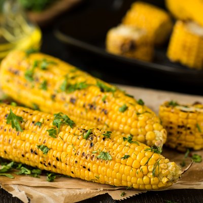 Grilled Corn on the cob with Chili, Cilantro, and Lime
