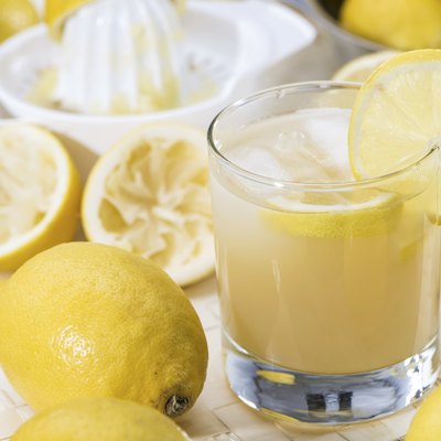 Glass with Lemon Juice