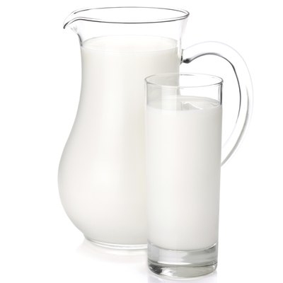 Milk jug and glass