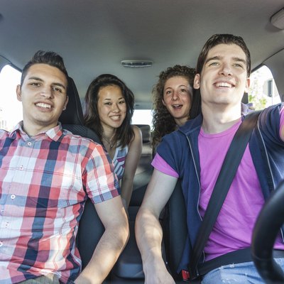 Happy People in the Car