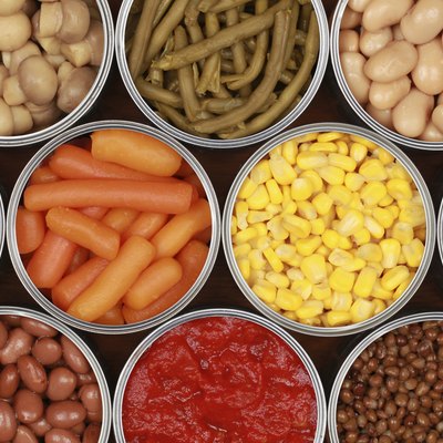 Vegetables in cans