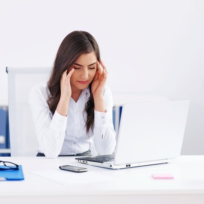Exhausted businesswoman