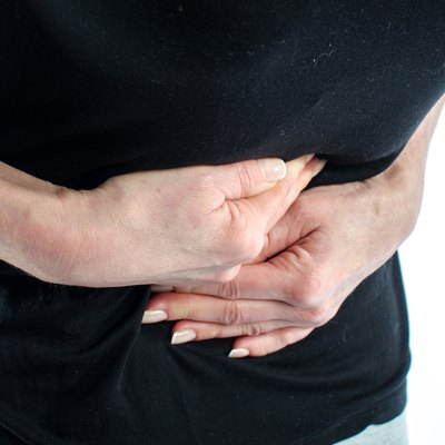 Woman with stomach ache