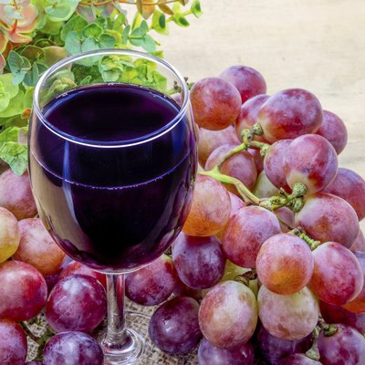 Glass of grape juice