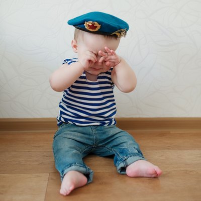 little boy in blue beret portrait