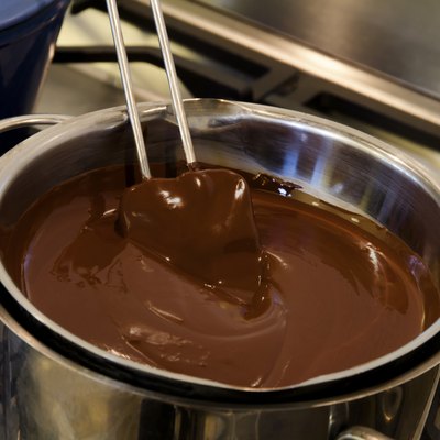 Melted dark chocolate