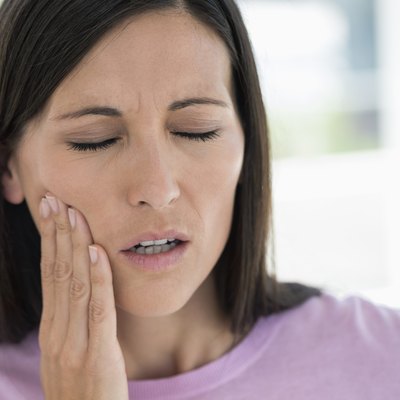 Woman suffering from a toothache