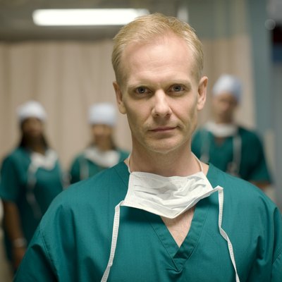 Surgeon in operating room, portrait