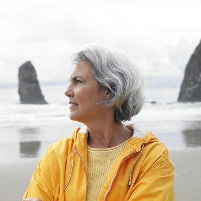 Senior woman on beach
