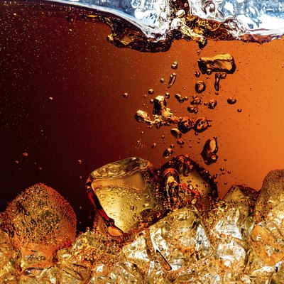 Cola with Ice. Splash