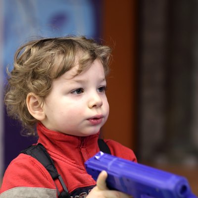 Child with handgun