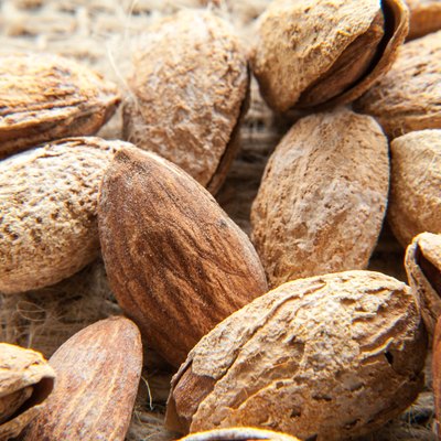 Almonds top views
