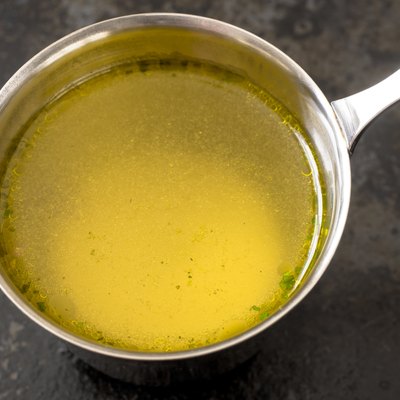 Broth in a saucepan